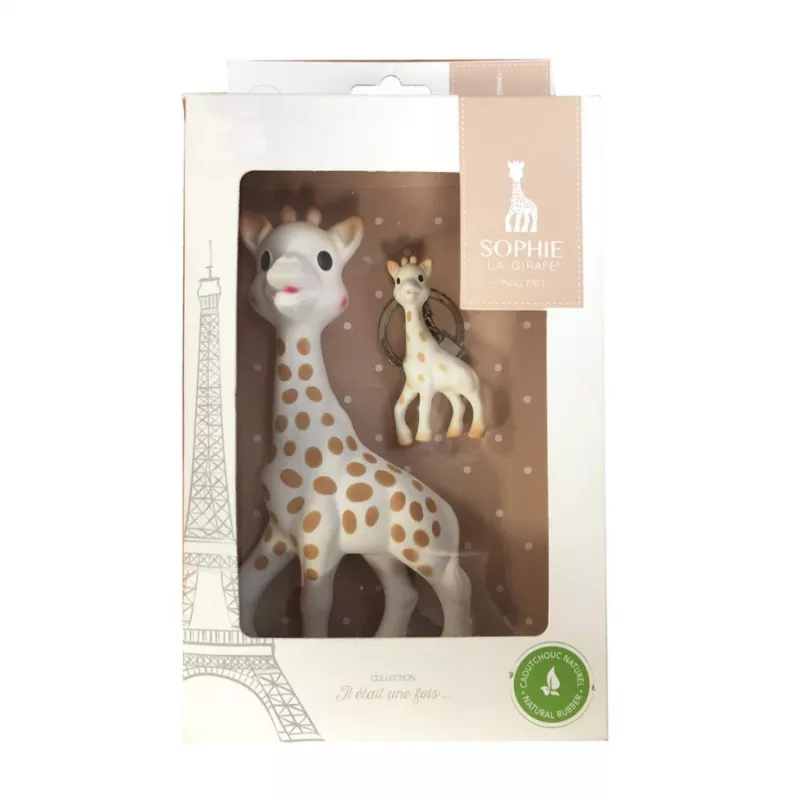Mordedor Sophie La Girafe Happy Mama + Llavero beige