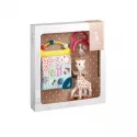 Conjunto de oferta Sophie la girafe com guizo e livro didático