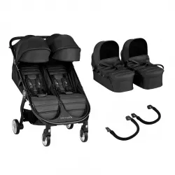 Cochecito Duo Gemelar Baby Jogger City Tour 2 Double con barra y plástico de lluvia