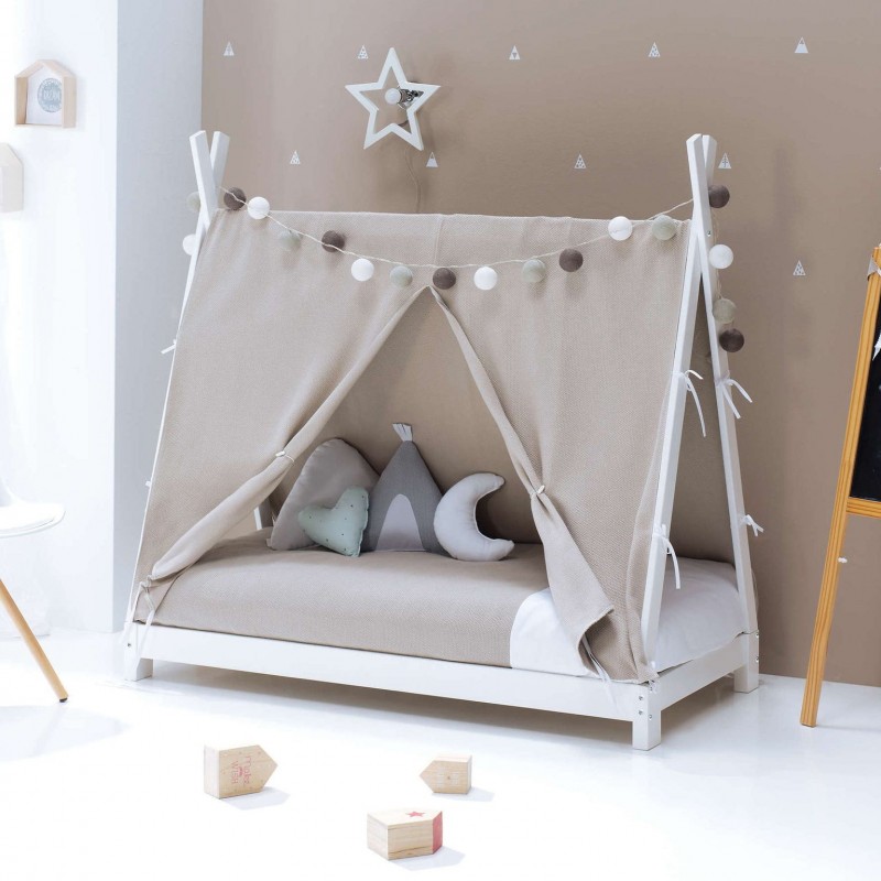 Toldo textil Alondra para cama Montessori INDY de 70x140 cm