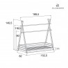 Estructura cabaña Alondra Montessori HOMY 70x140 sin textil ni colchón