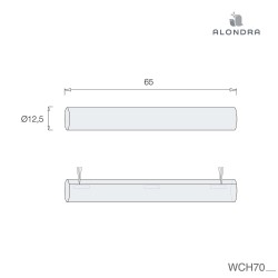 Cojín protector blanco de 65 cm para Montessori Alondra de 140 cm | crioh.com
