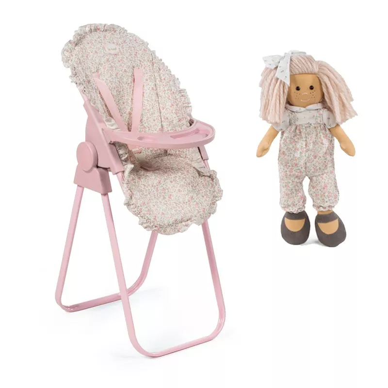 PACK Tabuleiro para cadeira alta La Nina Violeta (27X61X35 CM) com boneca