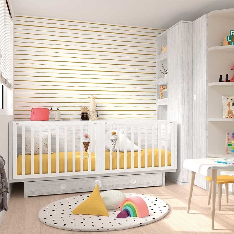 Cuna Convertible Ros Mini GEMELAR DUO