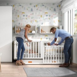 Cuna Convertible Ros Mini GEMELAR DUO