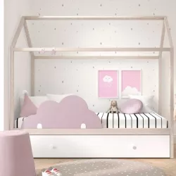 Cama Ros Mini CASITA NIDO 190x90 con cama inferior