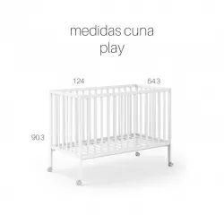 Cuna Ros Mini PLAY 120X60 con ruedas