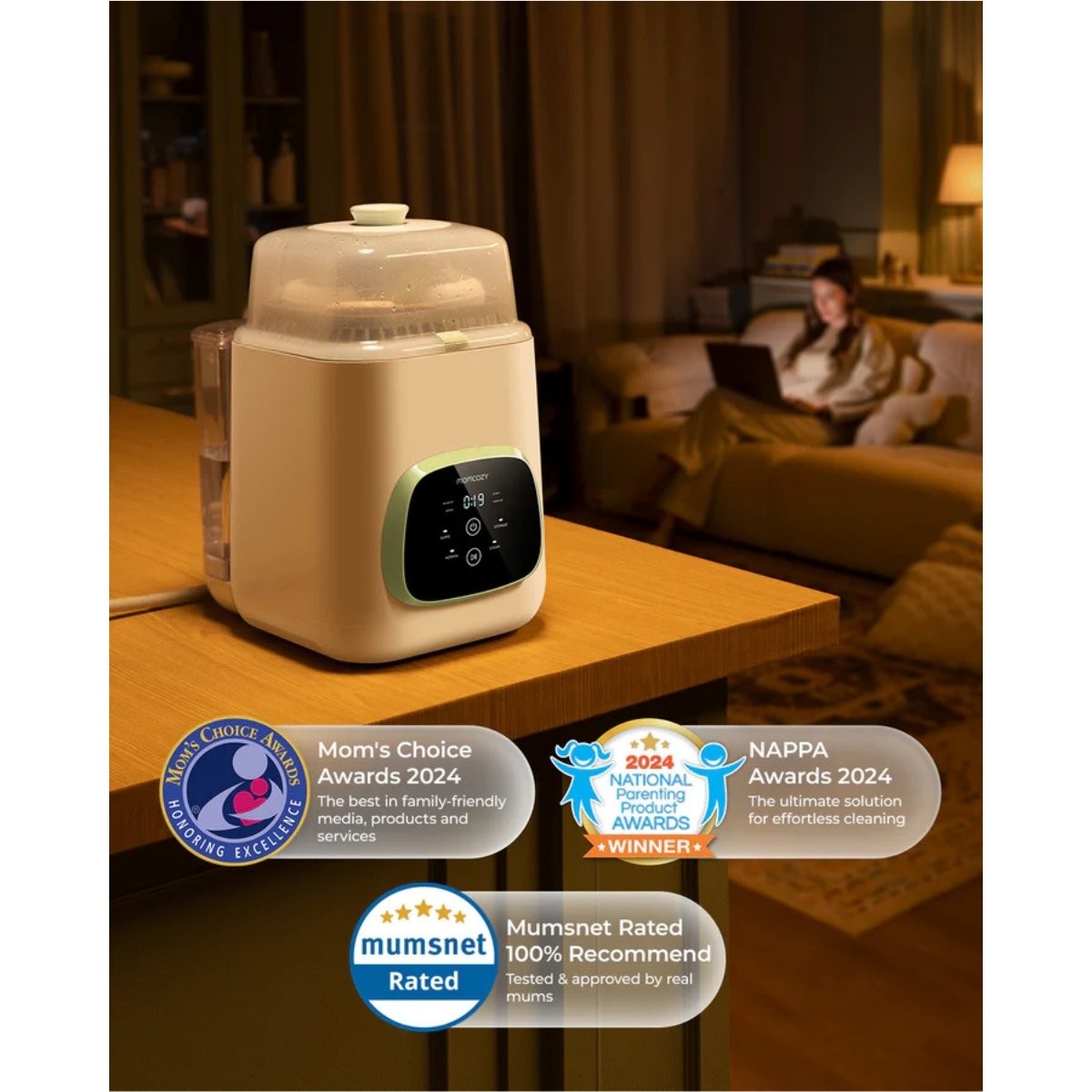 Esterilizador y limpia biberones Momcozy