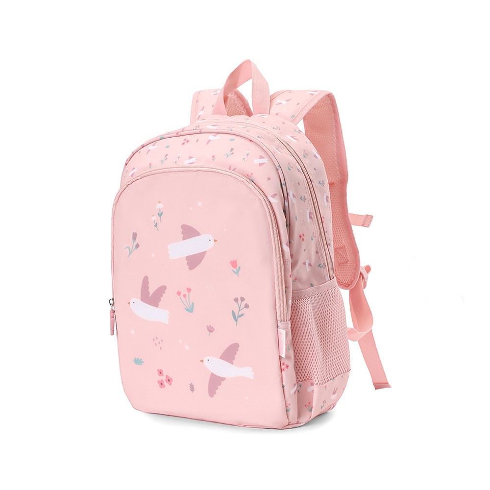 Mochila Mediana Tutete Blossom Birds + Llavero