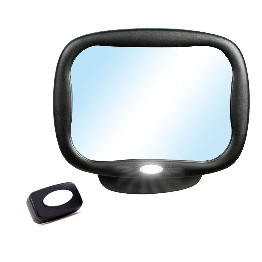Espejo de seguridad XL ajustable 360º con luz led y mando