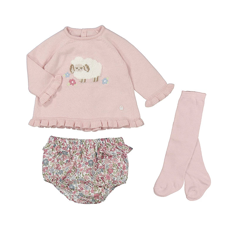 Conjunto Mayoral jersey tricot y leotardo