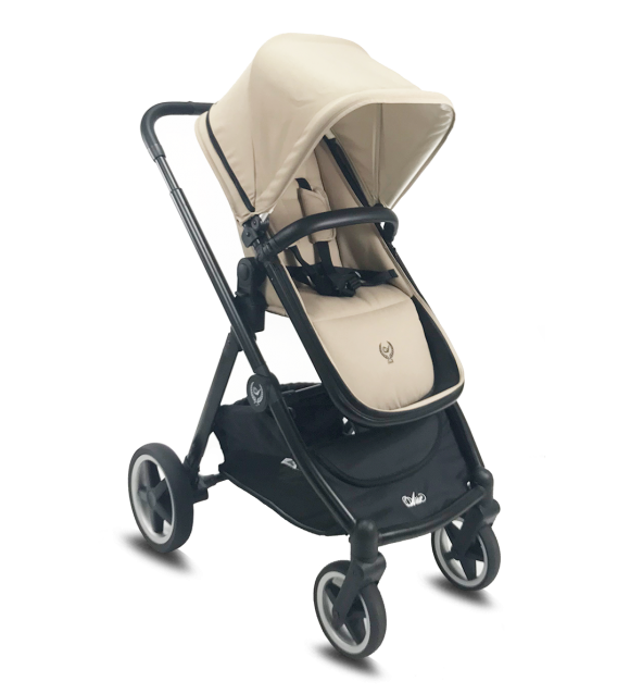 Cochecito duo Arrue OBE con plastico de lluvia