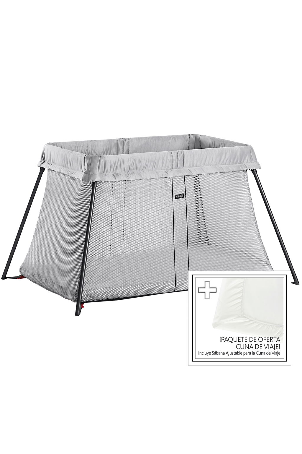 Cuna de viaje Babybjorn Light con sábana