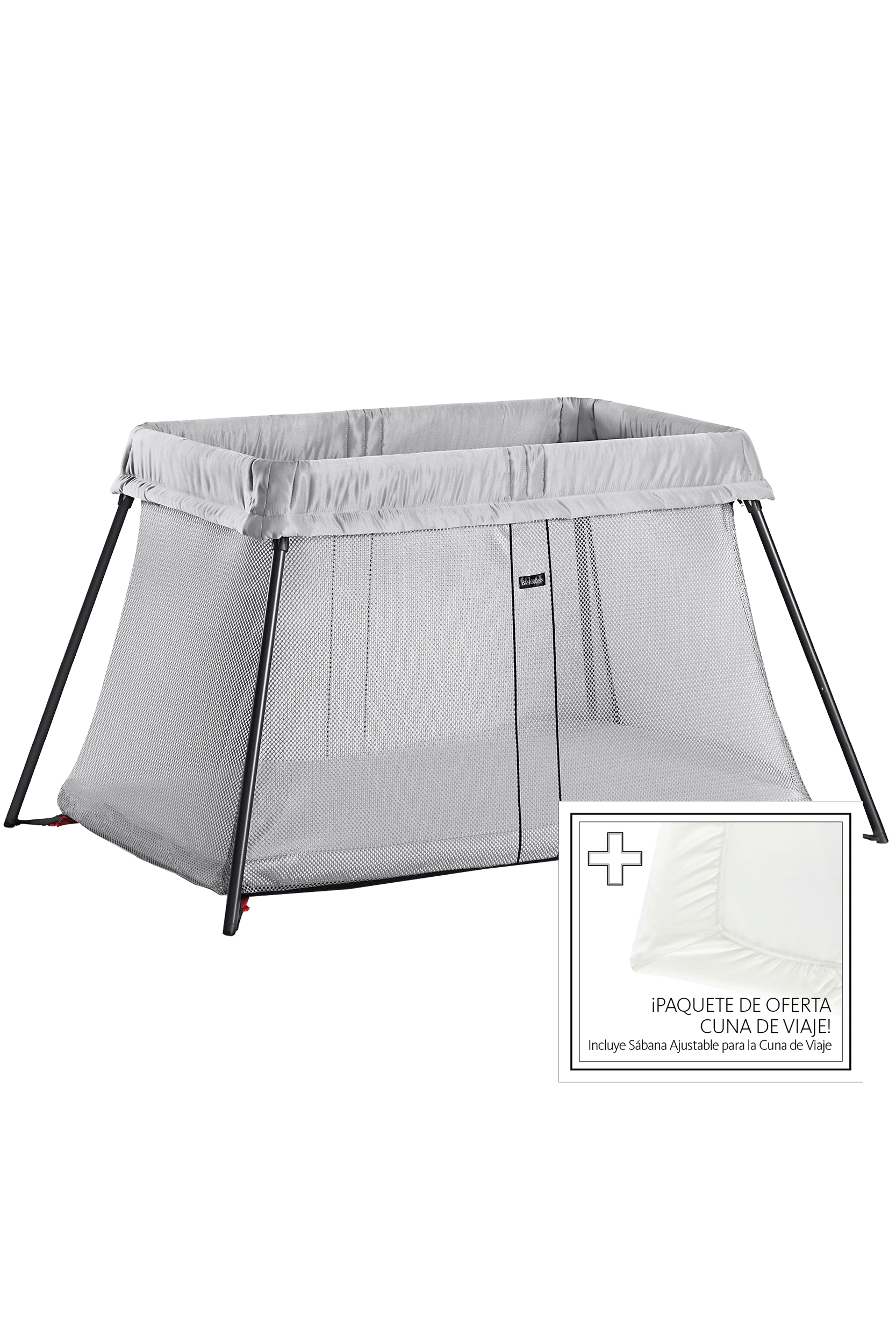 Cuna de viaje Babybjorn Light con sábana