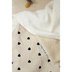 Manta Meyco Sweet Heart Soft Sand Black