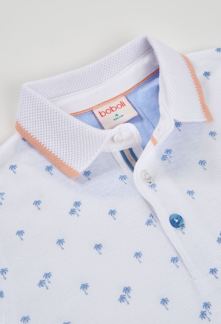 Polo Boboli piqué estampado