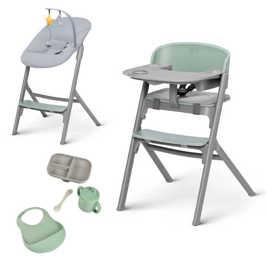 Trona Kinderkraft Livy 4 en 1 con Hamaca Calmee y vajilla
