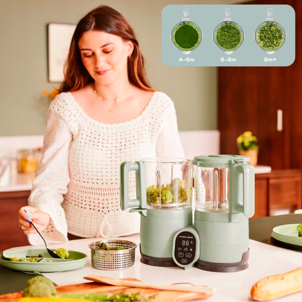 Robot de cocina Babymoov Nutribaby Glass de vidrio Celadon Green