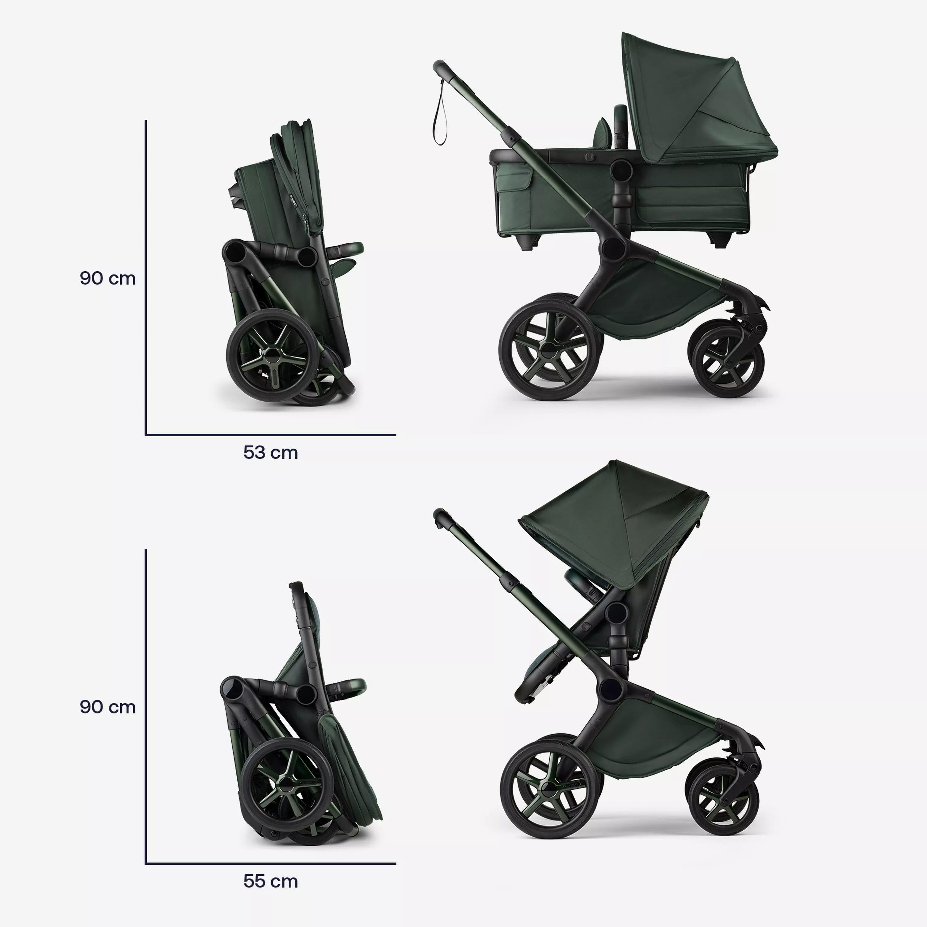 Cochecito DUO Bugaboo Fox 5 Ed. Limitada Verde Medianoche