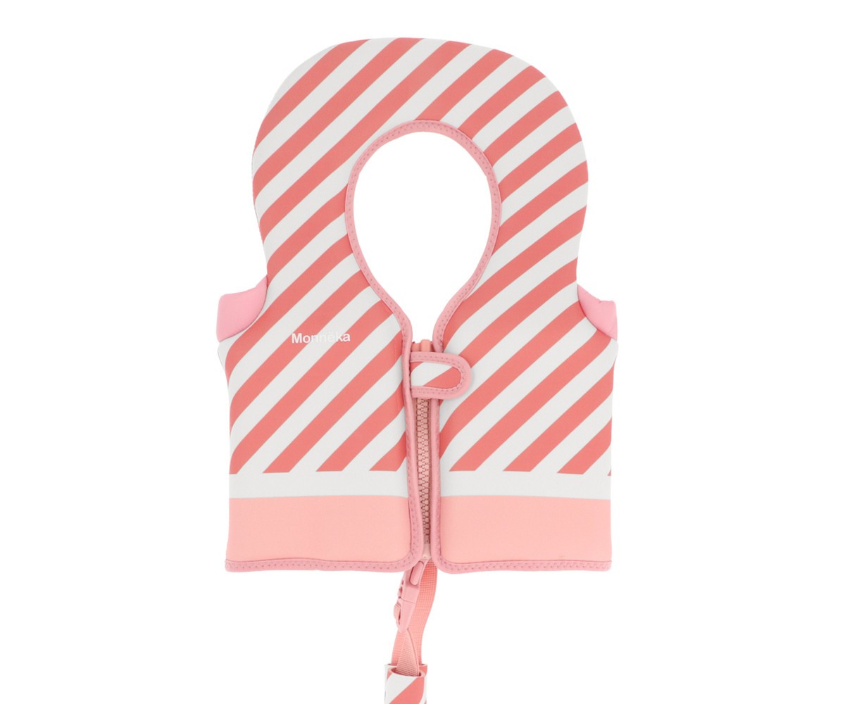 Chaleco Flotador Aprendizaje Monnëka Stripes Bloom & Blush 1-2 Años