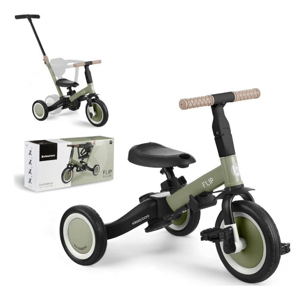 Triciclo con barra KikkaBoo FLiP 5 en 1