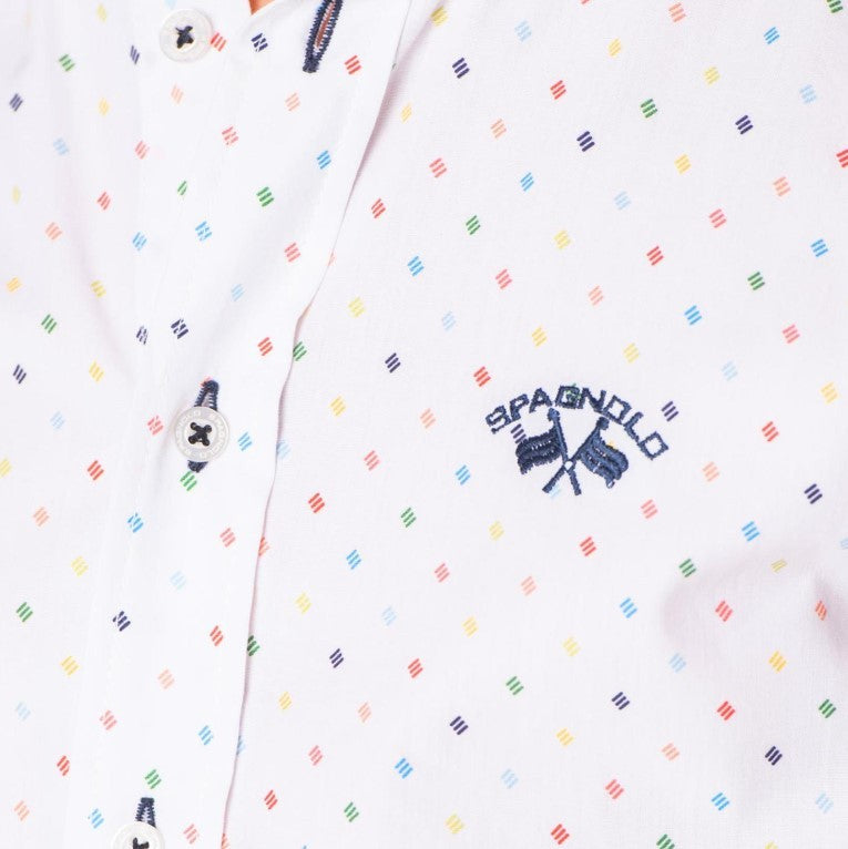 Camisa Spagnolo 4644 boton popelín estampado