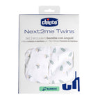 Conjunto de 2 lençóis Chicco Next2Me Twins 44x76cm