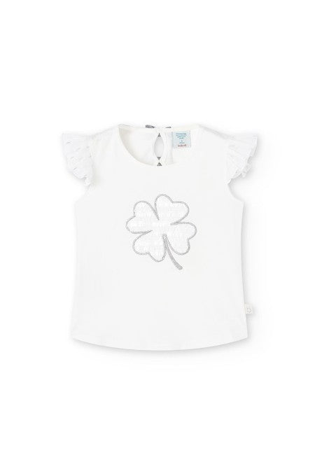 Camiseta Boboli punto combinada