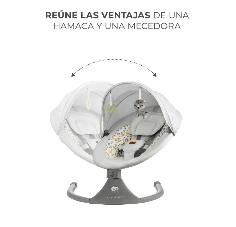 Hamaca electrica Kinderkraft LUMI 2 con mando a distancia