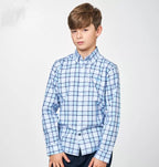 Camisa Spagnolo cuello boton oxford cuadros 4525