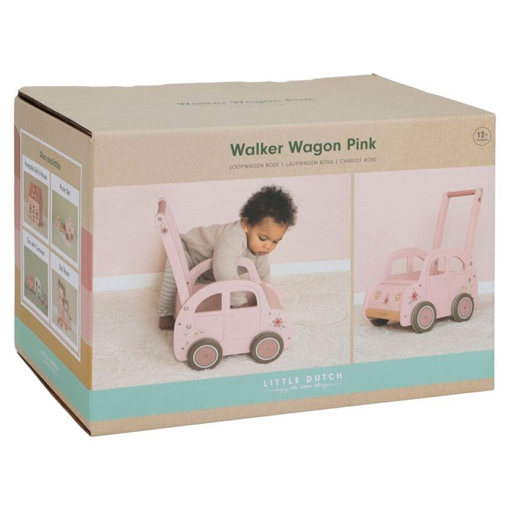 Caminador Little Dutch Flores Coche rosa FSC