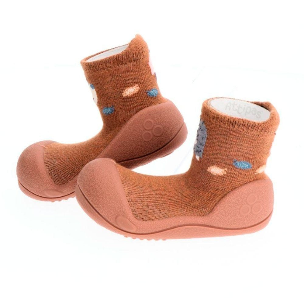 Zapato calcetín Attipas WOODLAND BROWN HEDGEHOG