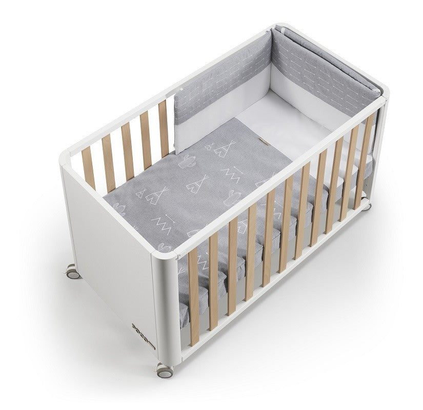 Cuna COLECHO COTINFANT DOCO Sleeping STYLE 4 en 1, 60*120 con textil y colchón