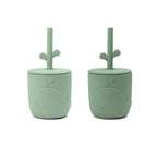 Pack de 2 vasos con pajita Done By Deer Peekaboo Wally