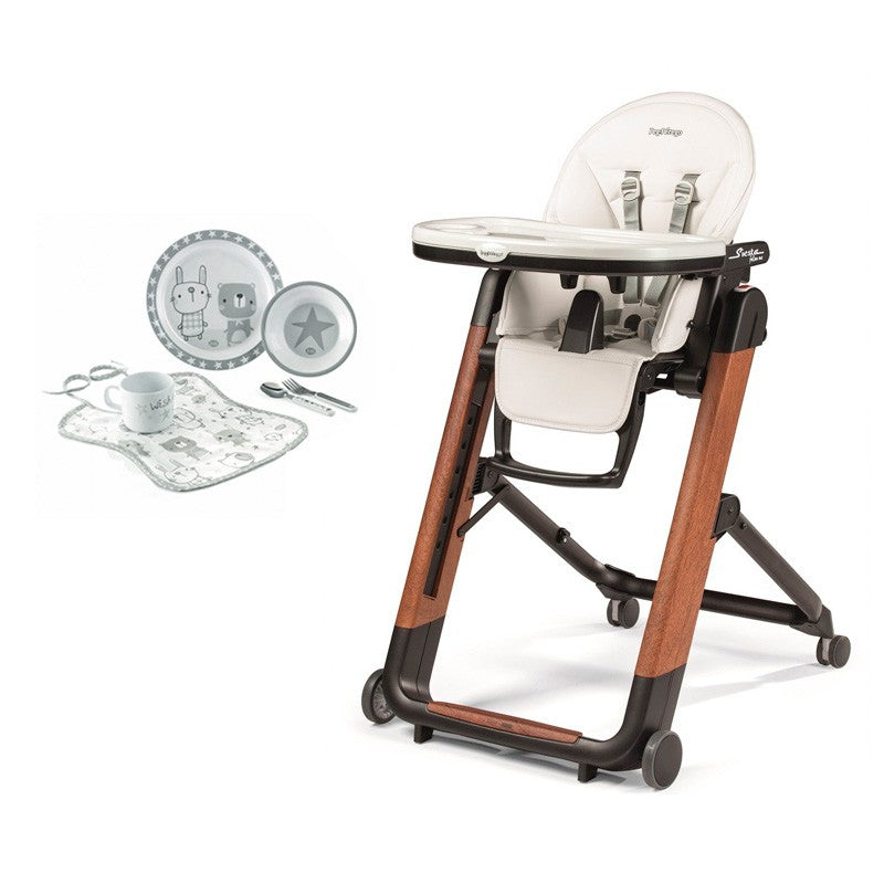 PACK Trona Peg Perego SIESTA Follow Me con vajilla y colchoneta