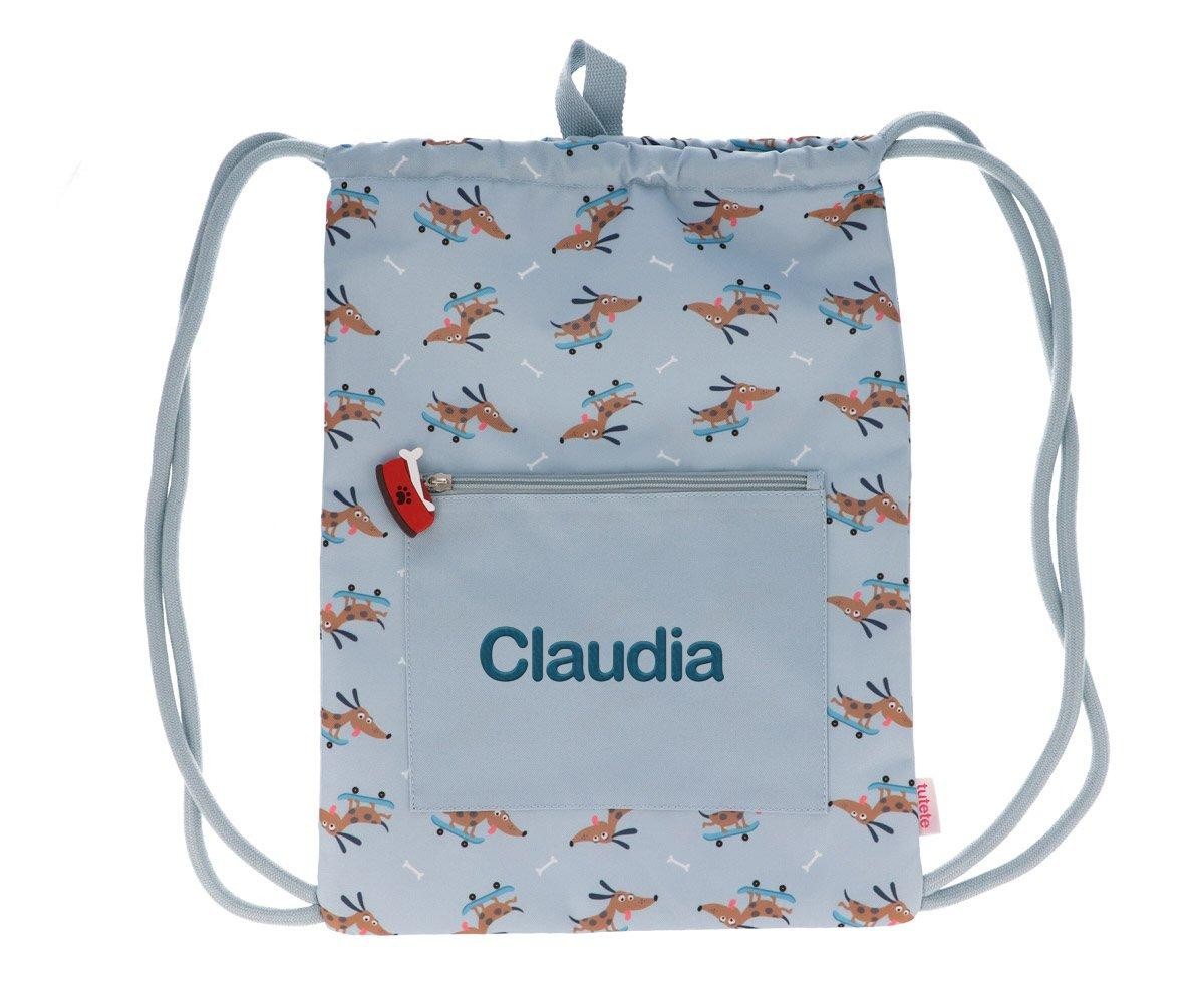 Mochila Saco Tutete Impermeable Skater Dog Personalizable