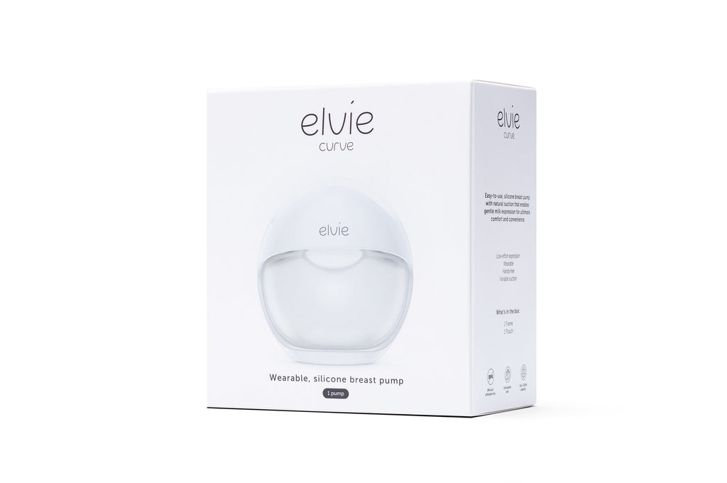 Sacaleche manos libres Elvie Curve de silicona blanco