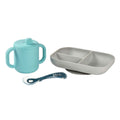Vajilla con ventosa Beaba y taza de aprendizaje
