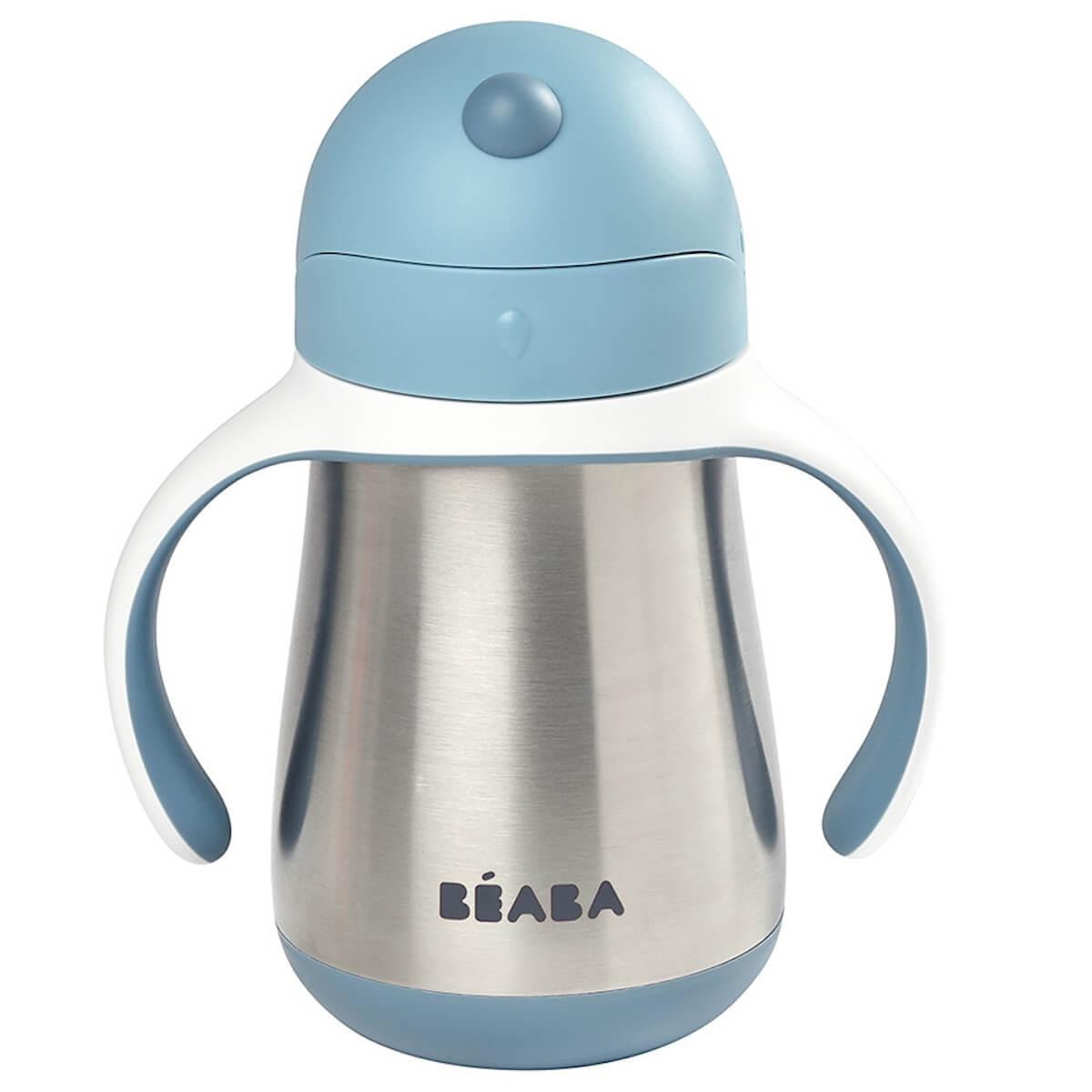 Taza de aprendizaje con pajita y cantimplora inoxidable Beaba 250ML
