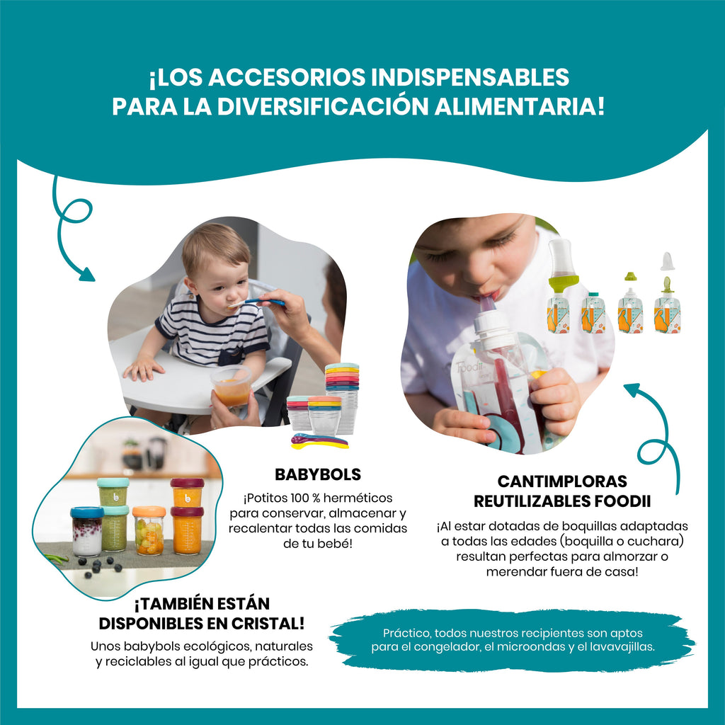 Robot de cocina Babymoov Nutribaby (+) batidora y vaporera