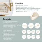 Neceser de higiene Babymoov para cuidado del bebe Curl White