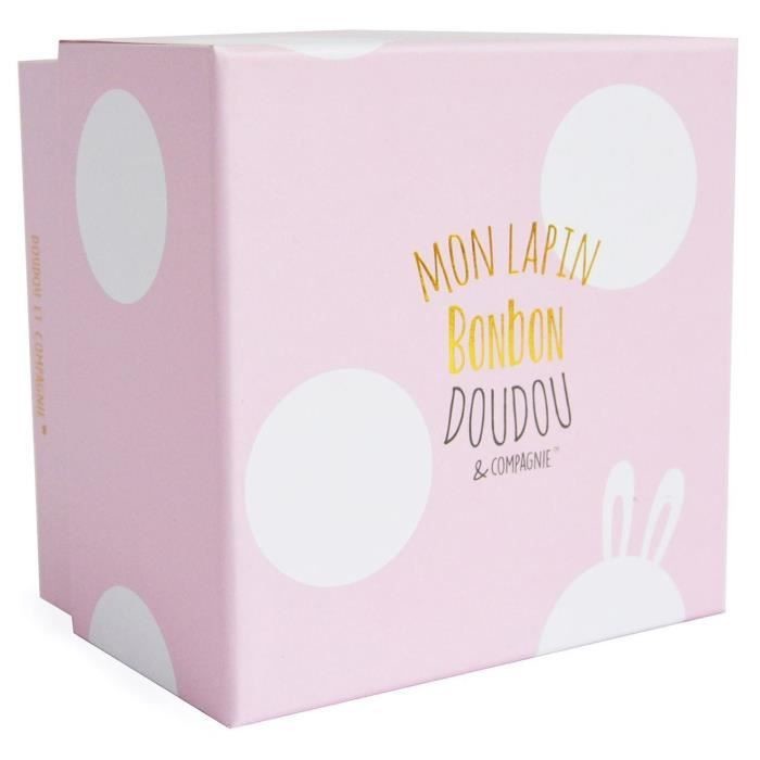 Caja regalo Conejito Bonbon 20 cm- Rosa