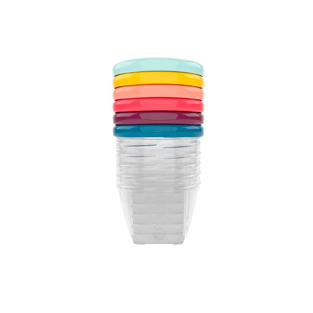 Set de 6 Tarritos Babymoov Babybols 180 ml transparente