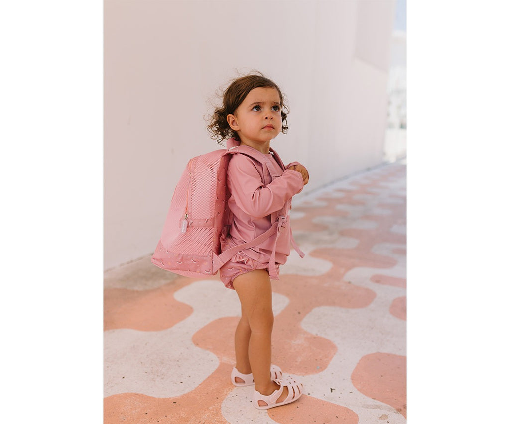 Mochila Infantil Antiarena Monnëka Whale Pink