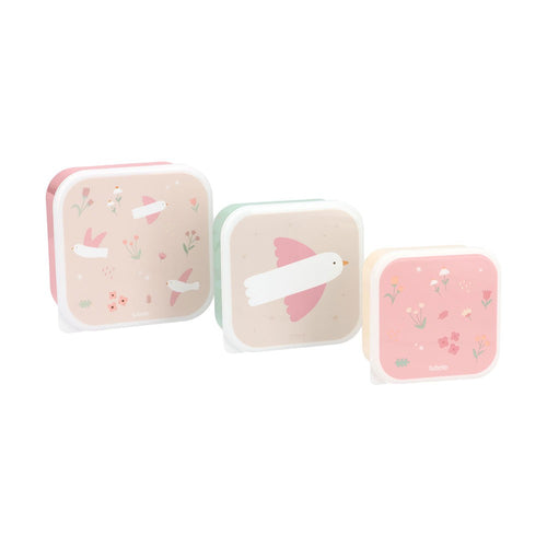 3 Cajas Almuerzo Tutete Blossom Birds