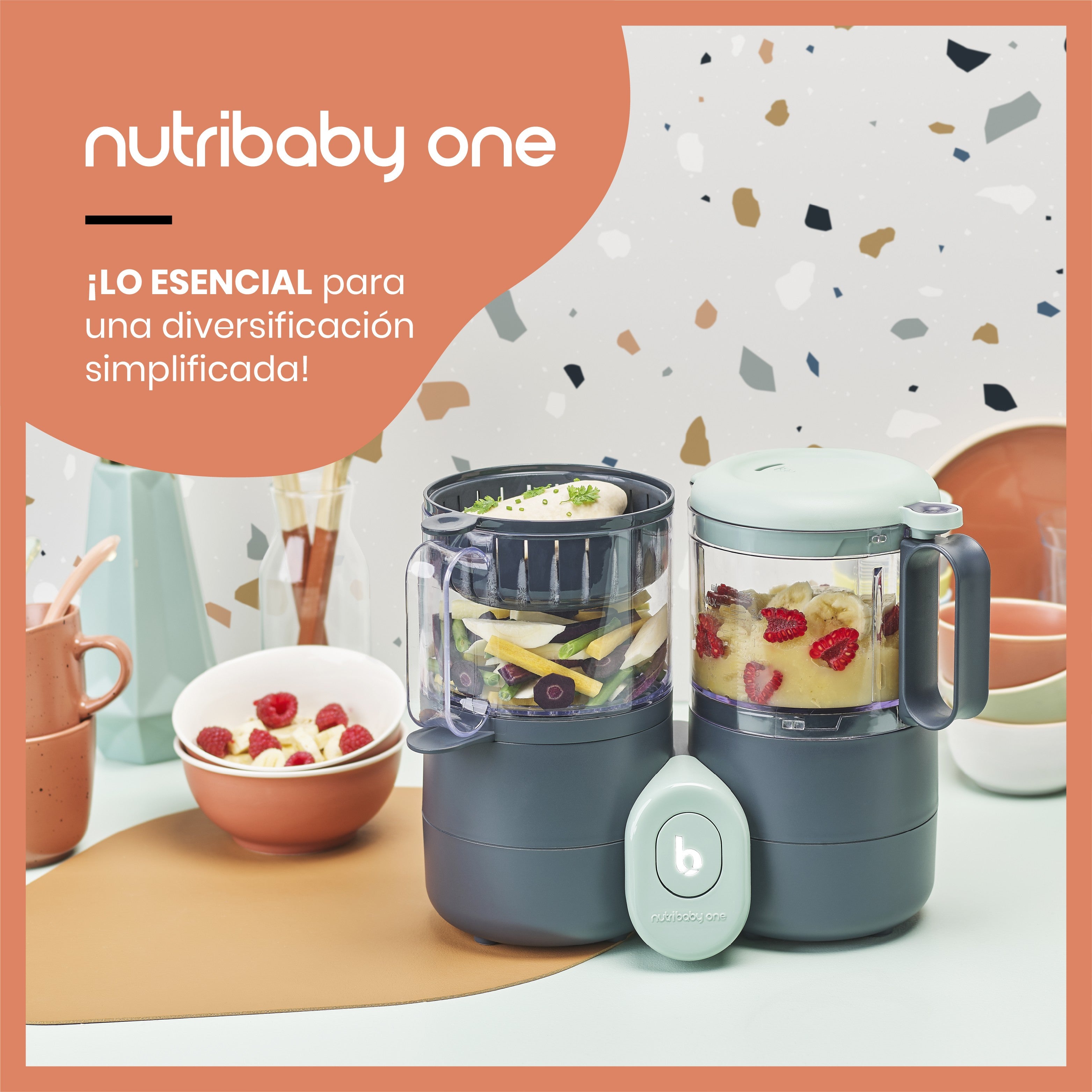 Robot de cocina Babymoov Nutribaby ONE batidora y vaporera