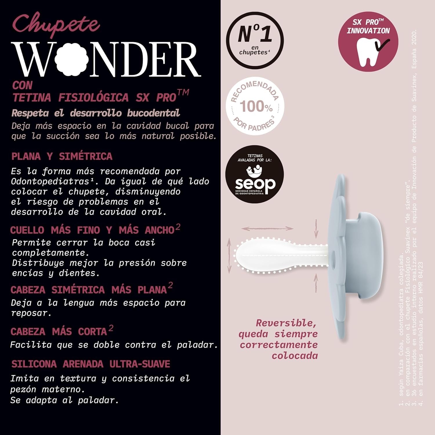 Chupete Suavinex Wonder SX PRO Silicona 0M/6M