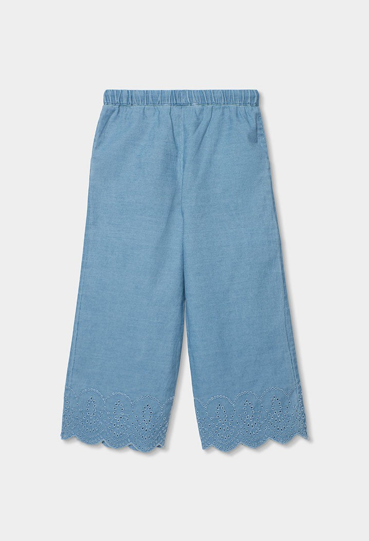 Pantalón Boboli denim bordado