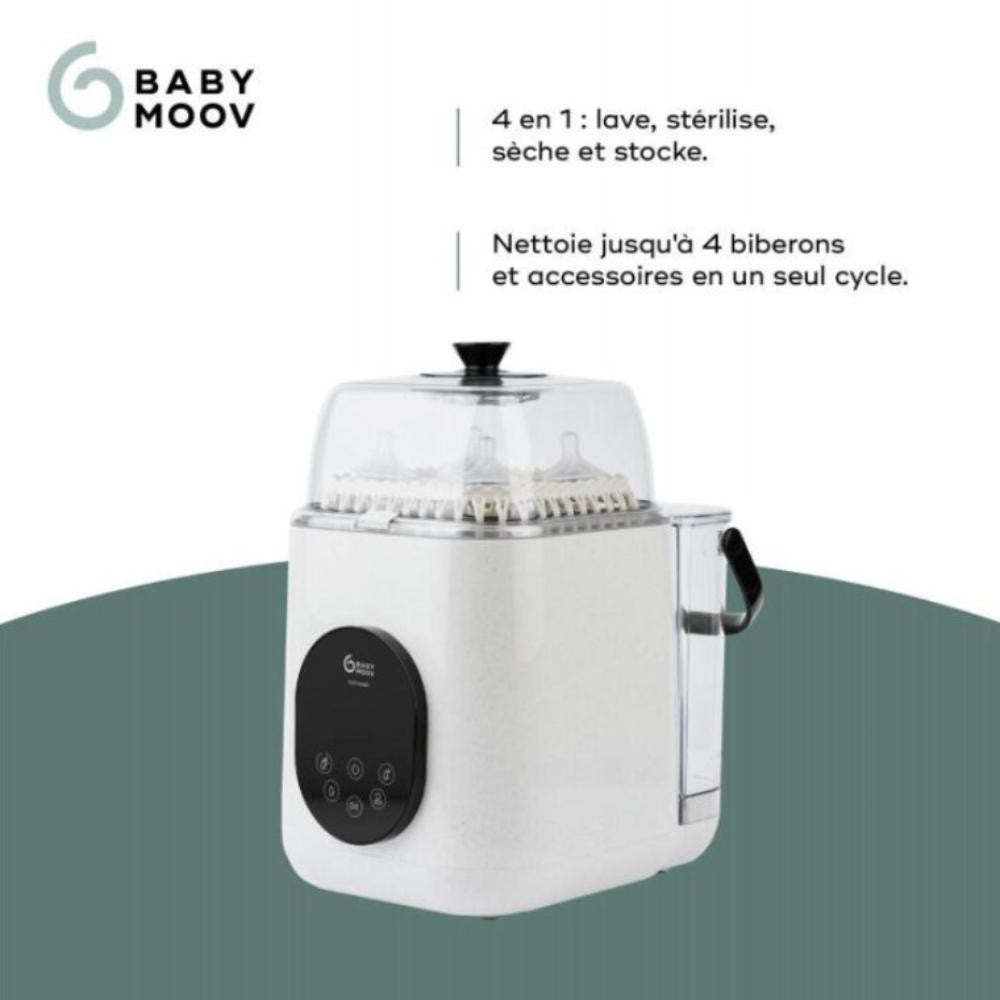 Robot Lavabiberones Babymoov Esterilizador Nutriwash Mineral Beige