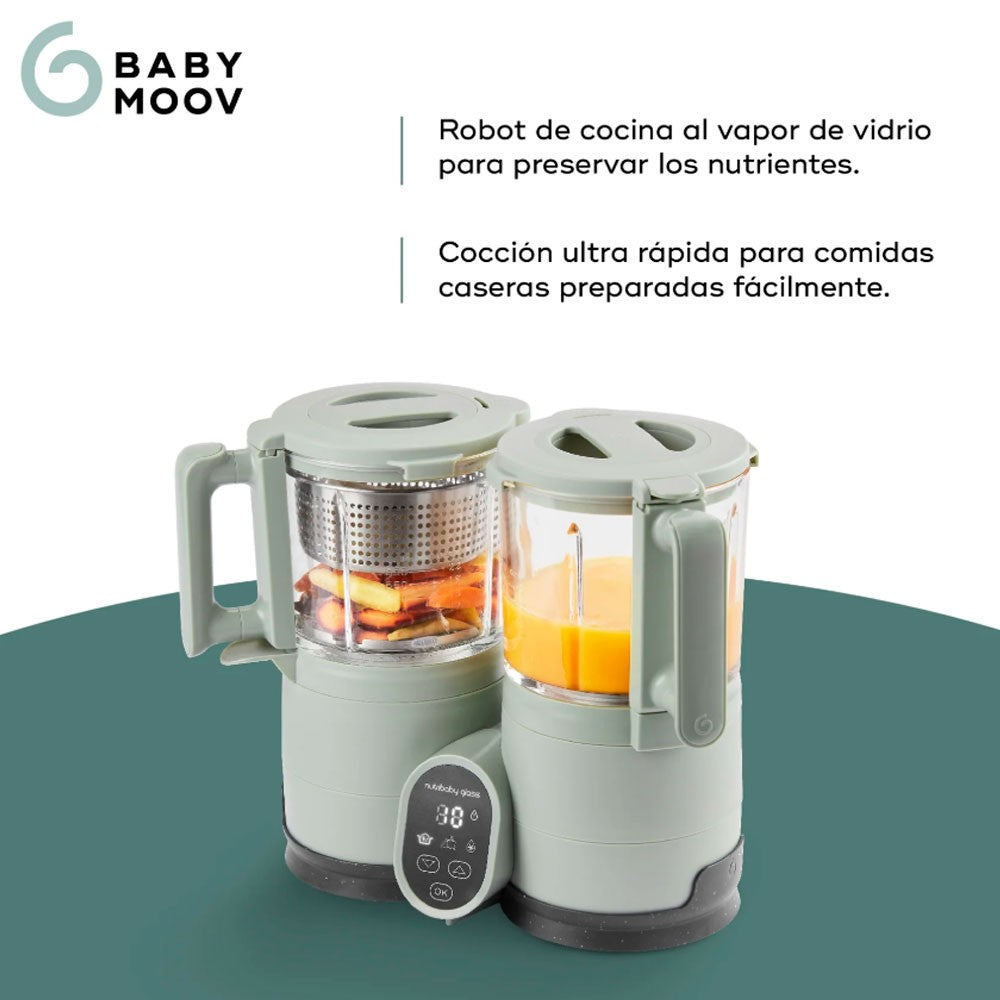 Robot de cocina Babymoov Nutribaby Glass de vidrio Celadon Green